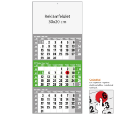 REALSYSTEM 12 lapos Zöld speditőr naptár - Üres, nyomtatható fejrésszel naptár, kalendárium