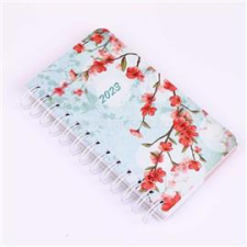 REALSYSTEM 2025 SP5 8721-55 kékvirág napi beosztású spirálos zsebnaptár (8721-55) naptár, kalendárium