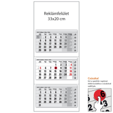 REALSYSTEM 3 tömbös speditőr naptár - Üres, nyomtatható fejrésszel naptár, kalendárium