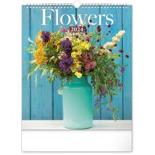 REALSYSTEM Falinaptár képes 300x340mm Flowers Realsystem 2024. naptár, kalendárium