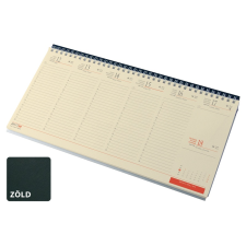 REALSYSTEM Fekvő chamois lapos asztali naptár RS7932, Zöld naptár, kalendárium
