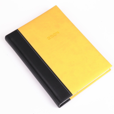 REALSYSTEM Határidőnapló Linett A/5, napi fehér lapokkal fekete-sárga Realsystem 2024. határidőnapló