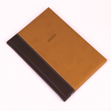 REALSYSTEM Határidőnapló Linett B/5, heti fehér lapokkal barna-mustár Realsystem 2024. határidőnapló