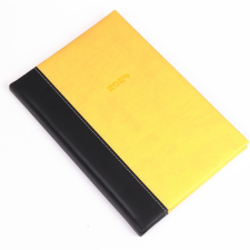 REALSYSTEM Határidőnapló Linett B/5, heti fehér lapokkal fekete-sárga Realsystem 2024. határidőnapló