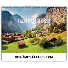 REALSYSTEM Hegyek, képes falinaptár 2022 naptár, kalendárium
