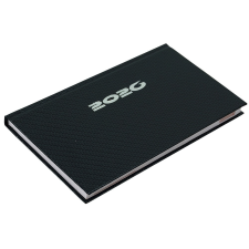 REALSYSTEM Zsebnaptár fekvő Carbon, fehér lapokkal kék Realsystem 2026. naptár, kalendárium