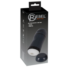  Rebel - 2in1 szívó, vibráló maszturbátor (fekete) művagina