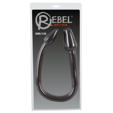 Rebel Double Plug - dupla kúp anál dildó (fekete) műpénisz, dildó