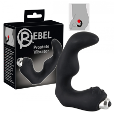 Rebel - hajlított prosztata vibrátor (fekete) vibrátorok