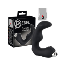 Rebel - hajlított prosztata vibrátor (fekete) anál