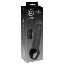 Rebel Rebel - akkus, rádiós vibrációs péniszköpeny (fekete) péniszköpeny