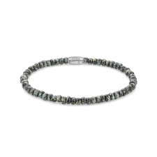 Rebel & Rose Bracelet Glass Rocks Black Leopard RR-40116-S-M Unisex, unisex karkötő