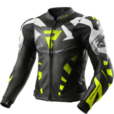Rebelhorn Inferno motoros bőrkabát fekete-fluo sárga motoros kabát