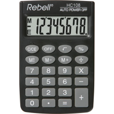 Rebell 8 számjegyes zsebszámológép, gyökvonás, százalékszámítás, 3 memória számológép