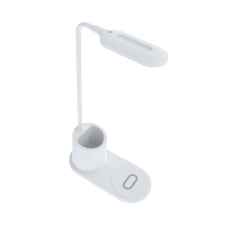  Rebeltec W600 - univerzális asztali LED lámpa tolltartóval, Qi vezeték nélküli töltéssel fehér világítás