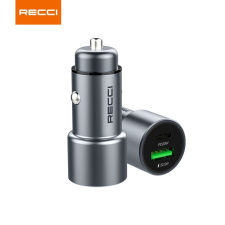 Recci RCC-P01 USB-A / USB-C Autós töltő - Szürke (42.5W) (RCC-P01) mobiltelefon kellék