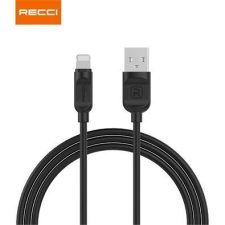 Recci RCL-P200B Lightning - USB-A adat- és töltőkábel 2m fekete kábel és adapter