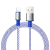 Recci RTC-N32L USB-A apa - Lightning apa 2.0 Adat és töltőkábel - Kék/Szürke (1m) (RECCI RTC-N32L)