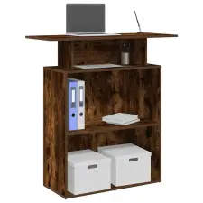  Recepciós pult füstös tölgy 100x40x104 cm szerelt fa bútor