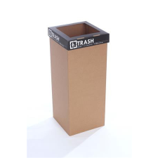 Recobin Szelektív hulladékgyűjtő, újrahasznosított, angol felirat, 50 l, RECOBIN "Office", fekete mappa