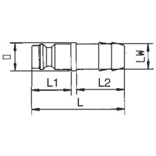 Rectus 26-os szériájú gyorscsatlakozó tömlőcsatlakozással, 13 mm (dugó) barkácsszerszám