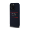 Red Bull Horizontal Logo iPhone 16 Pro szilikon MagSafe tok, tengerészkék