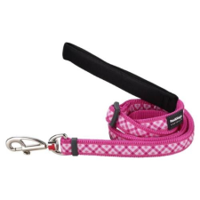 Red Dingo Gingham Hot Pink póráz 100-180 cm XS nyakörv, póráz, hám kutyáknak