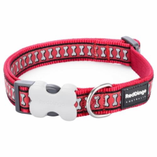 Red Dingo Reflective Red Medium kutya nyakörv nyakörv, póráz, hám kutyáknak