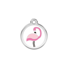 Red Dingo Rozsdamentes flamingo mintás acél biléta nyakörv, póráz, hám kutyáknak
