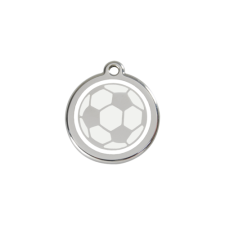 Red Dingo Rozsdamentes focilabda mintás acél biléta nyakörv, póráz, hám kutyáknak