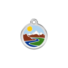 Red Dingo Rozsdamentes hegyek mintás acél biléta nyakörv, póráz, hám kutyáknak