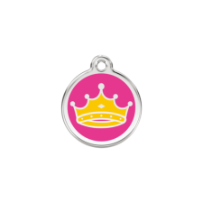 Red Dingo Rozsdamentes királynői korona mintás acél biléta nyakörv, póráz, hám kutyáknak