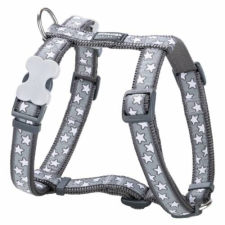 Red Dingo Stars Grey Medium Dog hám nyakörv, póráz, hám kutyáknak