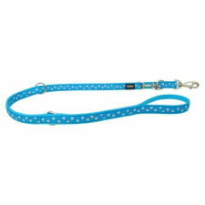Red Dingo Stars Turquoise multi-purpose póráz 200 cm Medium nyakörv, póráz, hám kutyáknak