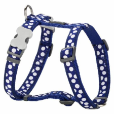 Red Dingo White Spots Dark Blue XS Dog hám nyakörv, póráz, hám kutyáknak