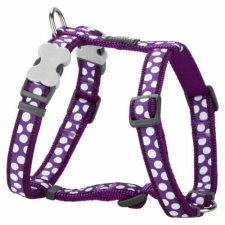 Red Dingo White Spots Purple Small Dog hám nyakörv, póráz, hám kutyáknak