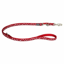 Red Dingo White Spots Red multi-purpose póráz 200 cm Small nyakörv, póráz, hám kutyáknak