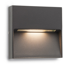 REDO Even sötétszürke LED kültéri fali lámpa (RED-9151) LED 1 izzós IP54 kültéri világítás