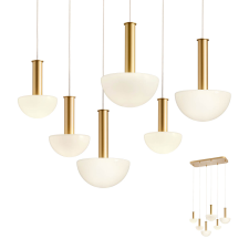 REDO Lumien arany-fehér függesztett lámpa (RED-01-2476) G9 6 izzós IP20 világítás