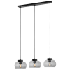 Redo Smarter Croma fekete-füstszürke függesztett lámpa (RED-01-3068) E27 3 izzós IP20