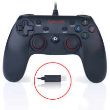 Redragon SATURN G807 PC PS3 Vezetékes controller Fekete játékvezérlő
