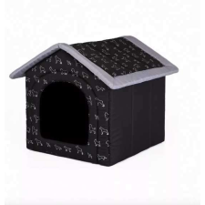 Reedog Kutyaház fekete, kutya mintával szállítóbox, fekhely kutyáknak