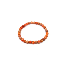  Regalit szinezett narancs golyó karkötő 6mm fülbevaló