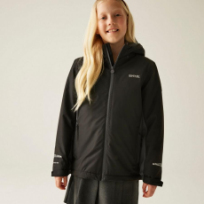 Regatta Hurdle Gyerek bélelt vízálló kabát fekete