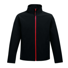 Regatta két rétegű, vízlepergető férfi softshell dzseki, RETRA628, Black/Classic Red-L női dzseki, kabát