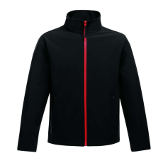 Regatta két rétegű, vízlepergető férfi softshell dzseki, RETRA628, Black/Classic Red-S