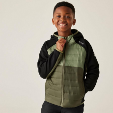 Regatta Kielder Hybrid IX Gyerek könnyû steppelt kabát zöld