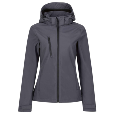 Regatta levehető kapucnis, 3 rétegű Női softshell dzseki, RETRA702, Seal Grey/Black-18