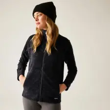 Regatta Mayse Full Zip Női polár felső fekete női pulóver, kardigán