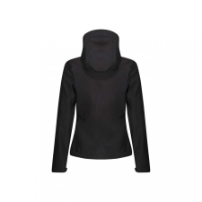 Regatta Női kabát Regatta RETRA702 Women&#039;S venturer 3 Layer Hooded printable Softshell Jacket -12, Black/Black női dzseki, kabát
